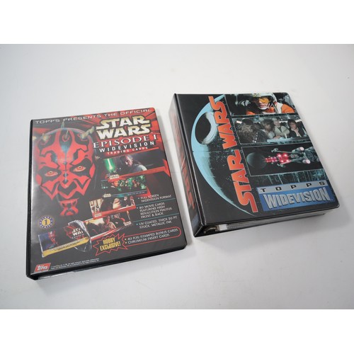 223 - Star Wars Topps Widevision Collectable Cards within binders includes what appears to be complete set... 