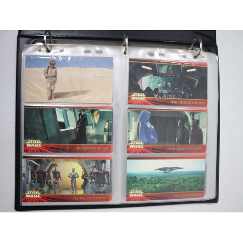 223 - Star Wars Topps Widevision Collectable Cards within binders includes what appears to be complete set... 