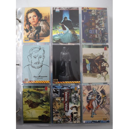 223 - Star Wars Topps Widevision Collectable Cards within binders includes what appears to be complete set... 