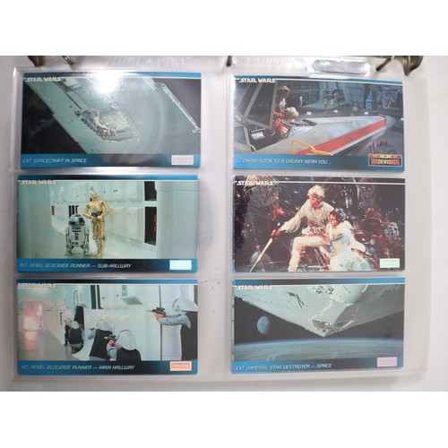 223 - Star Wars Topps Widevision Collectable Cards within binders includes what appears to be complete set... 