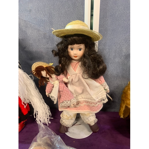 438 - A Collection of miscellaneous dolls including Pelham Puppet Marlborough Wilts