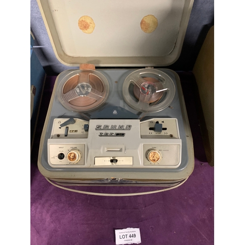 449 - A vintage collection of 2 Turn tables and reel to reel tape recorders including EAR Record player, E... 