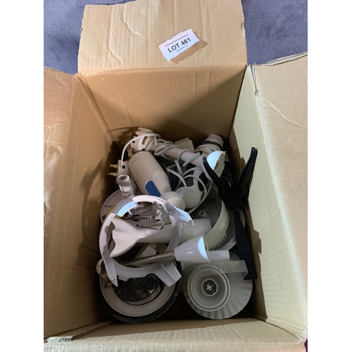 461 - A collection of electrical goods including a Russell Hobbs iron (22520), Tesco slow cooker (SCSS12),... 