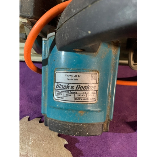 465 - A selection of various power tools including Black & Decker (KA185E) orbital sander, Black & Decker ... 