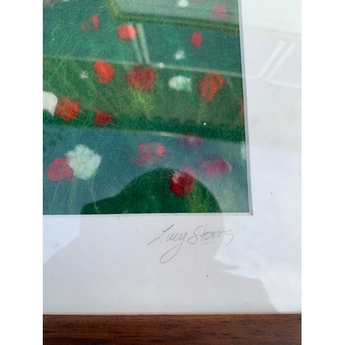 522 - Two signed prints, Original landscape scene and Two framed prints/photographs depicting a lake in th... 