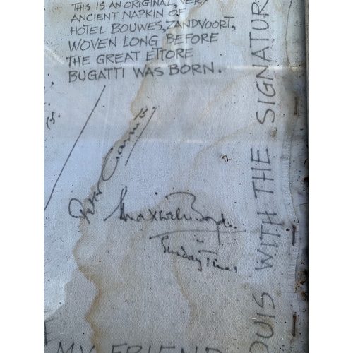 523 - Three Vintage Hand drawn sketches with Various messages and signatures.