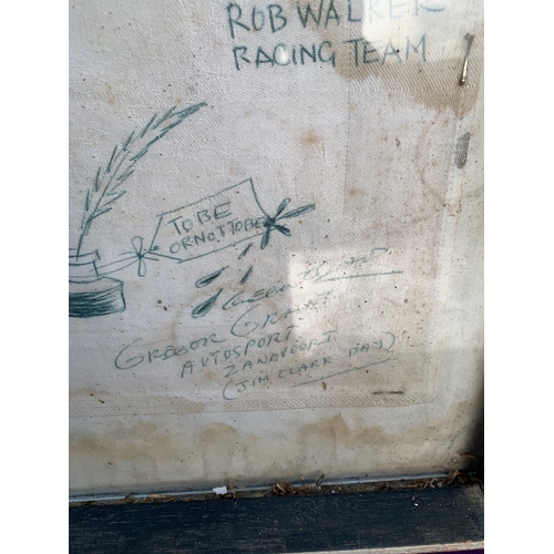 523 - Three Vintage Hand drawn sketches with Various messages and signatures.