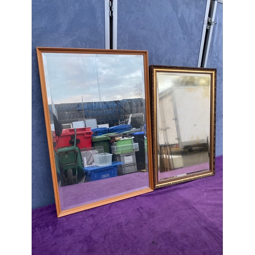 549 - Two Rectangular mirrors on gilt framed