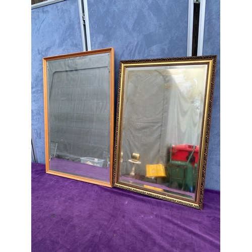 549 - Two Rectangular mirrors on gilt framed