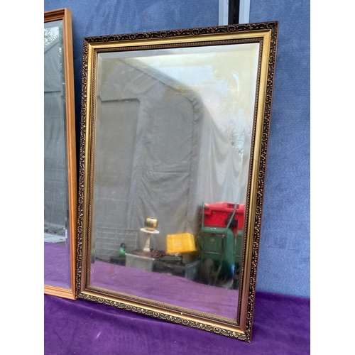 549 - Two Rectangular mirrors on gilt framed