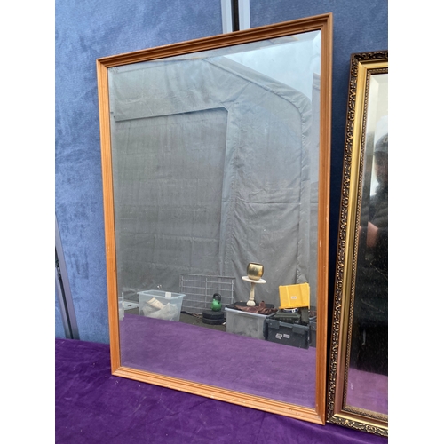 549 - Two Rectangular mirrors on gilt framed