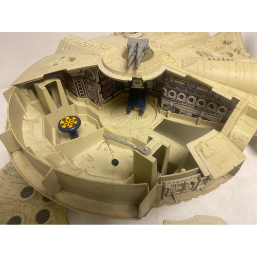 189 - Vintage Kenner Star Wars Vehicles including Millennium Falcon with Training Ball, Slave 1 and One Ma... 