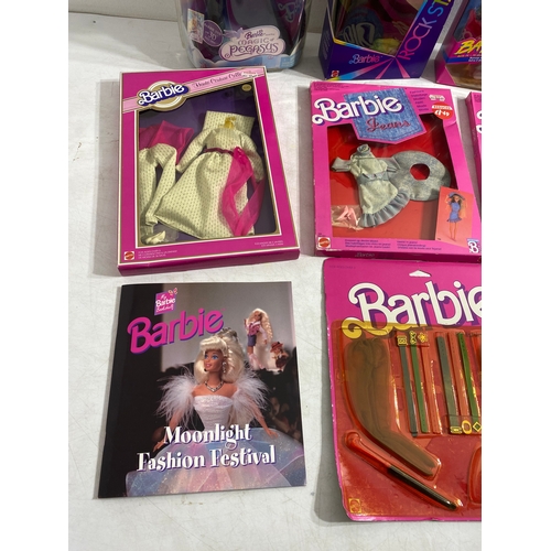 201 - Barbie Magic Pegasus Prince Aidan, Rockstars Derek and Baywatch Dolls with Various Barbie clothes an... 