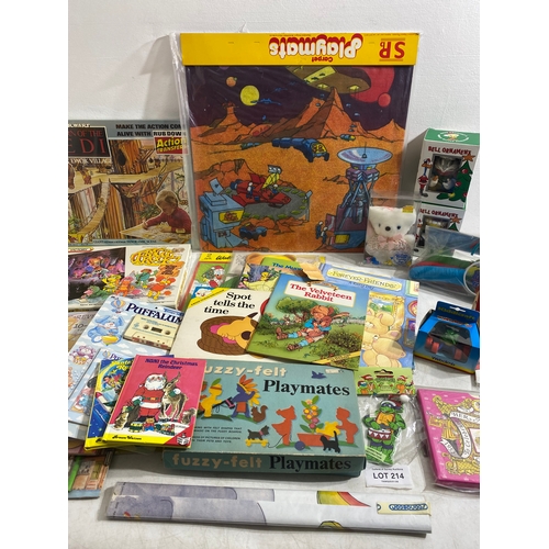 214 - Large collection of Various collectables including Childrens books/Activity books, Carpet play mats,... 