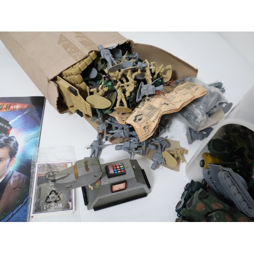92 - Collection of 1980's cult series / film action figures and toy soldiers / tanks includes M.A.S.K Igu... 