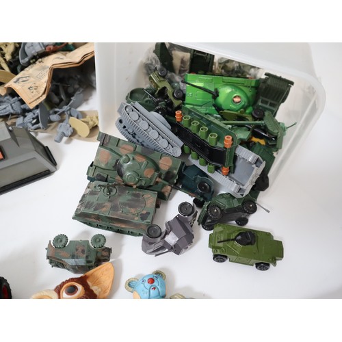 92 - Collection of 1980's cult series / film action figures and toy soldiers / tanks includes M.A.S.K Igu... 