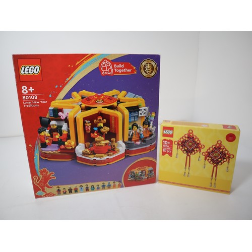 142 - Lego - 80108 Lunar New Year Traditions + 40756 Lucky Knots - Boxed with instructions