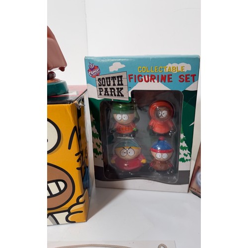 96 - Coalport Ceramic Characters The Simpsons Boxed with COA + South Park Vinyl Figures Boxed