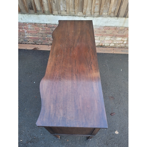 558 - Antique Serpentine Mahogany sideboard