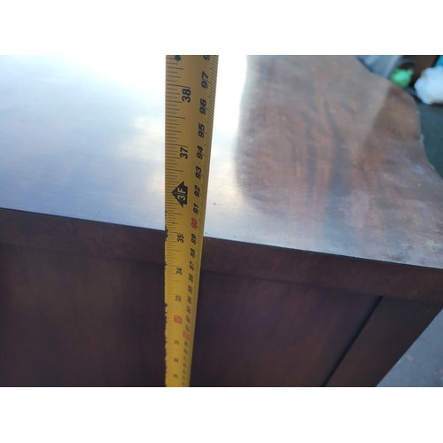 558 - Antique Serpentine Mahogany sideboard