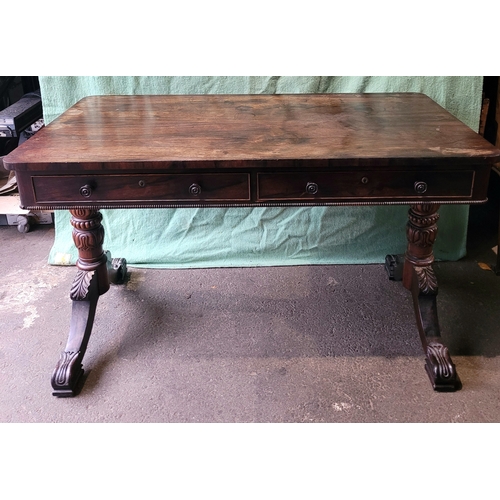 583 - Antique desk with beaded trimming