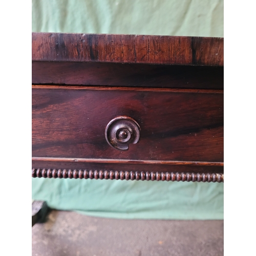 583 - Antique desk with beaded trimming