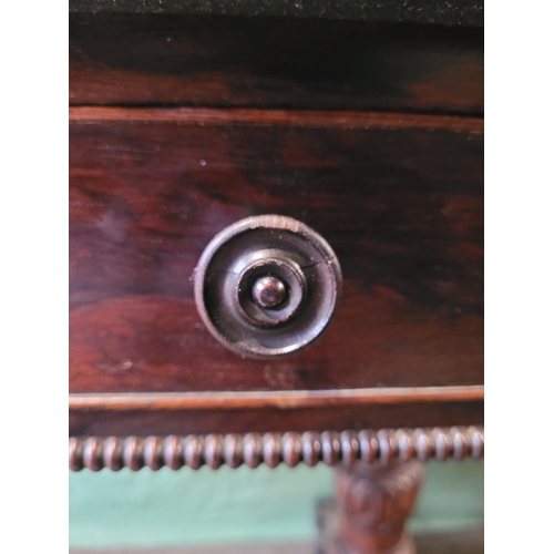 583 - Antique desk with beaded trimming