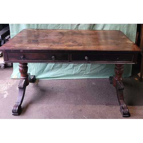 583 - Antique desk with beaded trimming