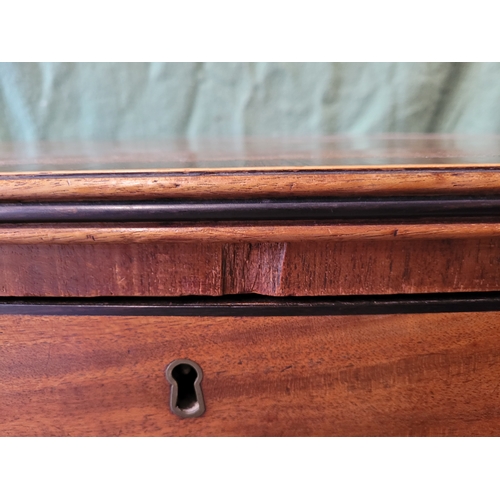 584 - 19th century Mahogany bow front chest of three drawers
