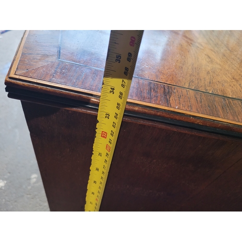 584 - 19th century Mahogany bow front chest of three drawers