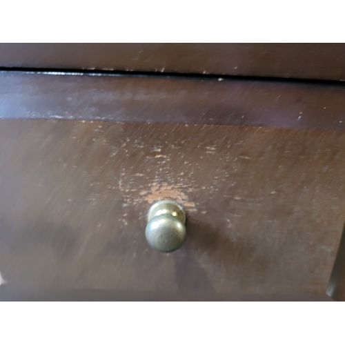 587 - Mid Century Stag Minstrel Tall Boy Chest of Drawers