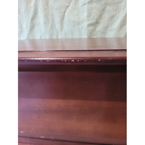 587 - Mid Century Stag Minstrel Tall Boy Chest of Drawers