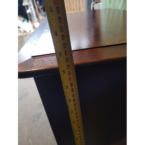 587 - Mid Century Stag Minstrel Tall Boy Chest of Drawers