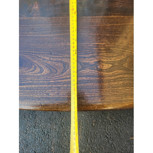 596 - Mid Century Ercol Plank Dark Elm Coffee Table