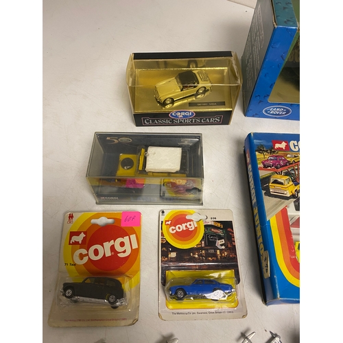 220 - A large collection of assorted vehicles including boxed corgi Juniors set, Corgi Classic Sports Cars... 