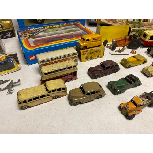 220 - A large collection of assorted vehicles including boxed corgi Juniors set, Corgi Classic Sports Cars... 