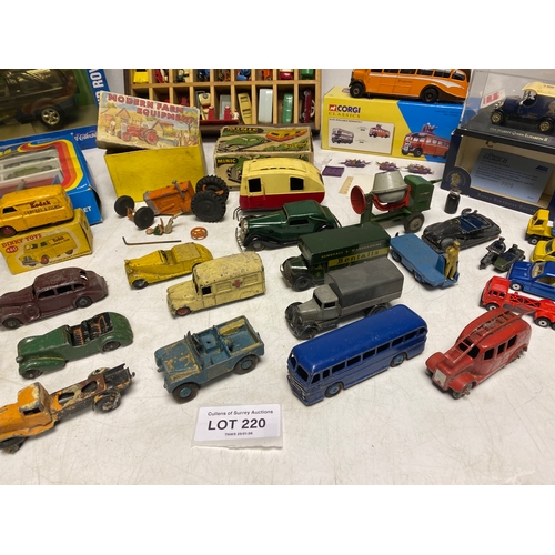 220 - A large collection of assorted vehicles including boxed corgi Juniors set, Corgi Classic Sports Cars... 
