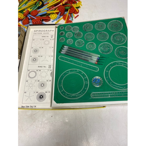 223 - Various Toys including, 2x Build it tubes, a Meccano set, Marbles, Mosiac Amusement puzzle game, Spi... 