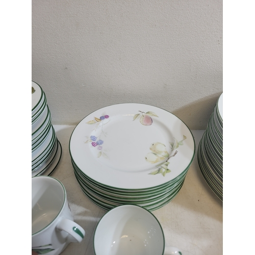 247 - Royal Worcester Evesham Plates, cups, saucers, Ramekin dishes, and tea pot