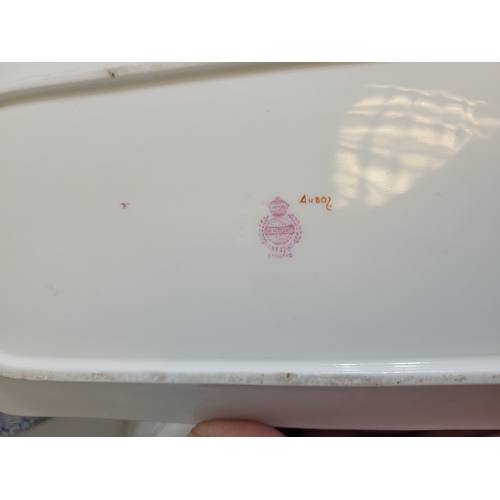 257 - Collection of China an pottery including antique serving plate Wedgewood signet gold serving plates ... 