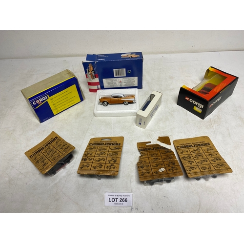 266 - A Selection of Corgi Diecast Vehicles in original packaging including - Corgi Juniors Cars, 72 Merce... 
