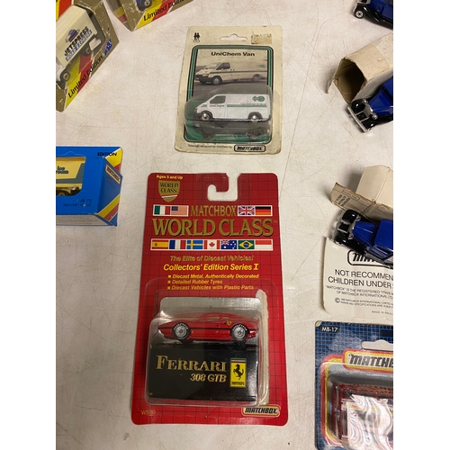 267 - An assortment of Diecast Matchbox vehicles in original packaging. Matchbox cars including 4x Limited... 