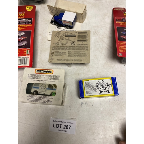267 - An assortment of Diecast Matchbox vehicles in original packaging. Matchbox cars including 4x Limited... 