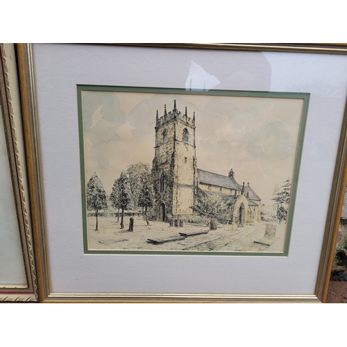 517 - St Peters church print and castle grounds print