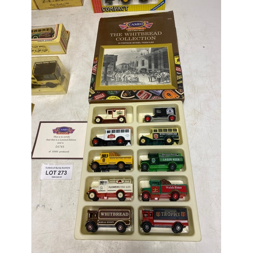 273 - Assortment of Diecast Vehicles in original packaging, including Cameo Whitbread Collection of 10 Bre... 