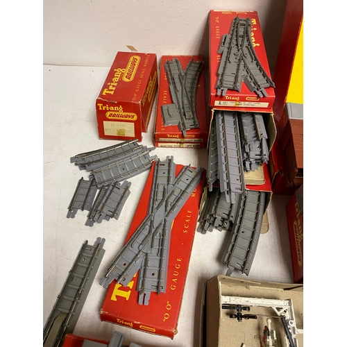 229 - Large collection of boxed Tri-ang Railways including RB Train Set, tracks, terrain, building and car... 