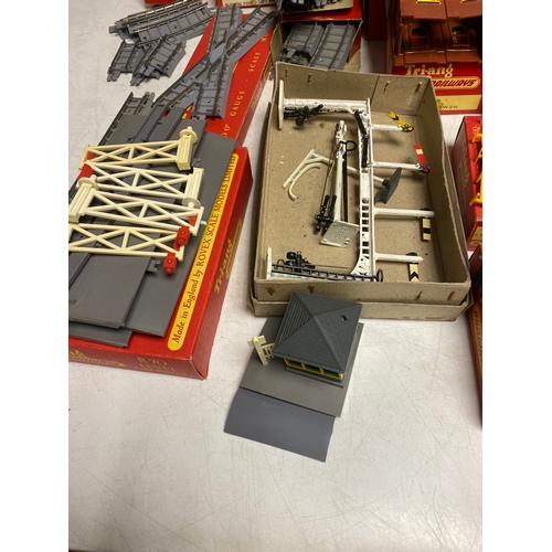 229 - Large collection of boxed Tri-ang Railways including RB Train Set, tracks, terrain, building and car... 