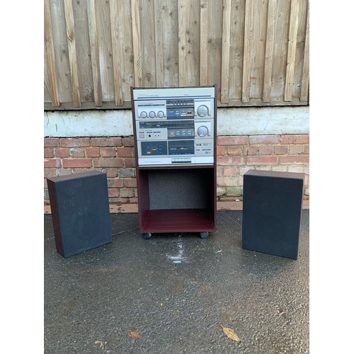 636 - Amstrad Stereo Hi Fi Tower and speakers