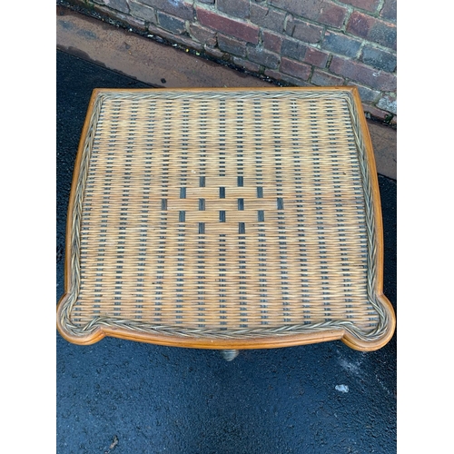 638 - Pair of Vintage cane and rattan bedside tables