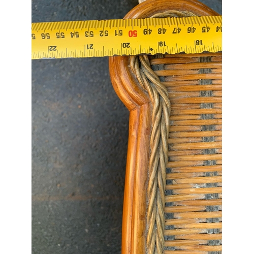 638 - Pair of Vintage cane and rattan bedside tables